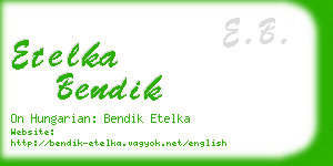 etelka bendik business card